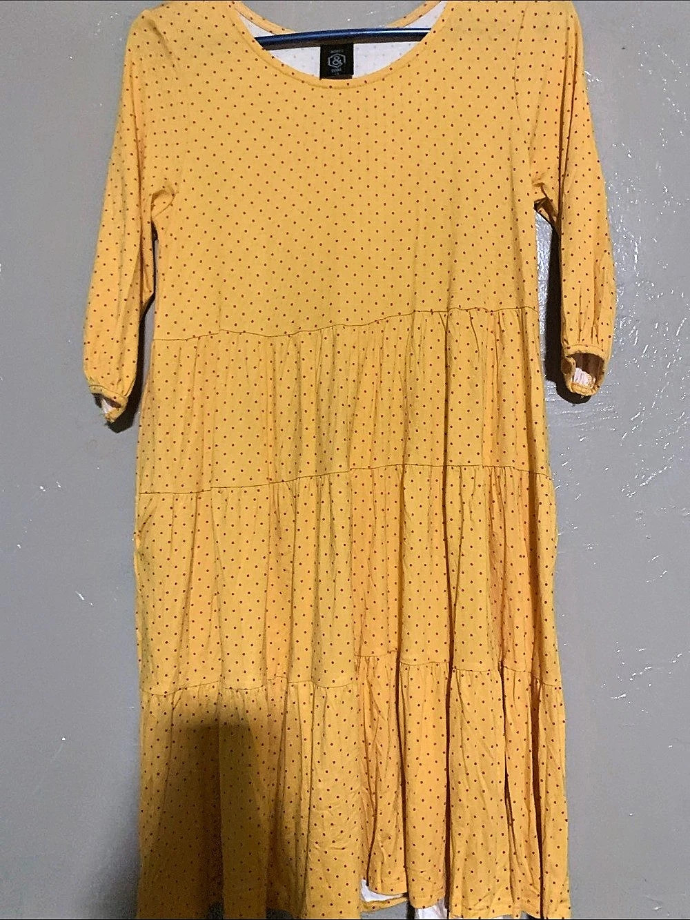 Agnes & Dora Polka Dot Maxi Dress in Yellow Size XS Like New